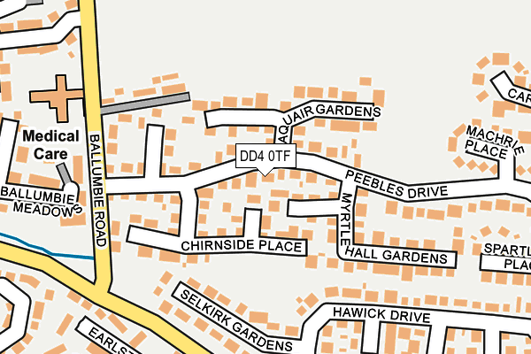 DD4 0TF map - OS OpenMap – Local (Ordnance Survey)