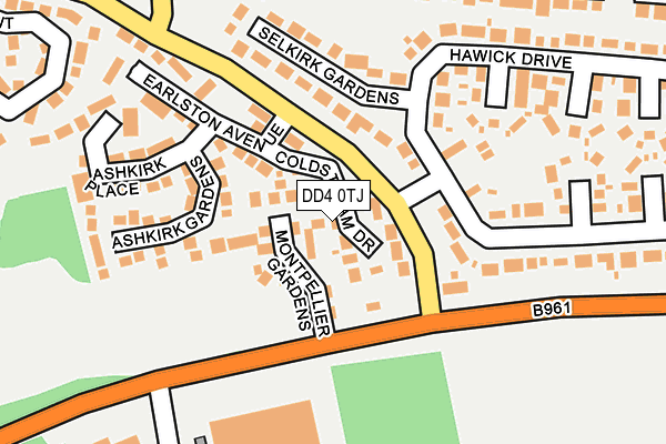 DD4 0TJ map - OS OpenMap – Local (Ordnance Survey)