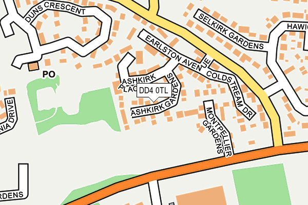 DD4 0TL map - OS OpenMap – Local (Ordnance Survey)