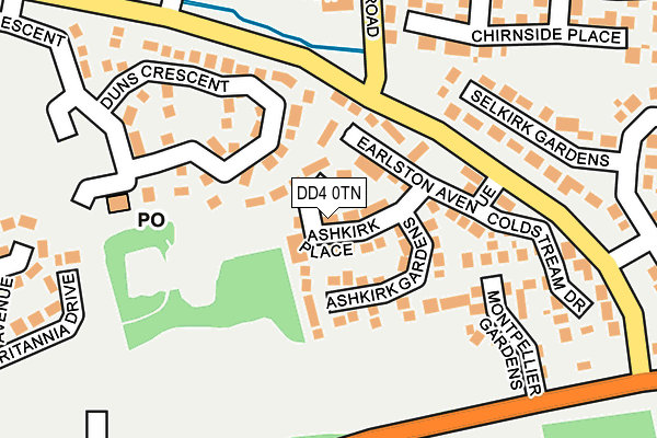 DD4 0TN map - OS OpenMap – Local (Ordnance Survey)