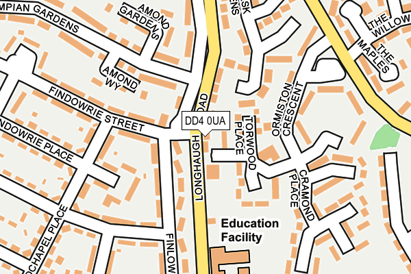 DD4 0UA map - OS OpenMap – Local (Ordnance Survey)