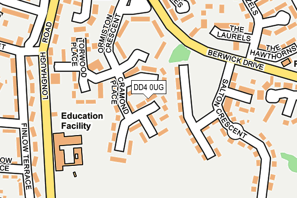 DD4 0UG map - OS OpenMap – Local (Ordnance Survey)