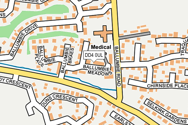DD4 0UL map - OS OpenMap – Local (Ordnance Survey)