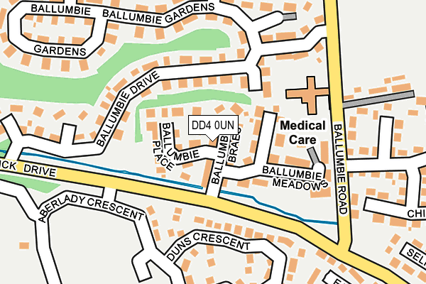 DD4 0UN map - OS OpenMap – Local (Ordnance Survey)