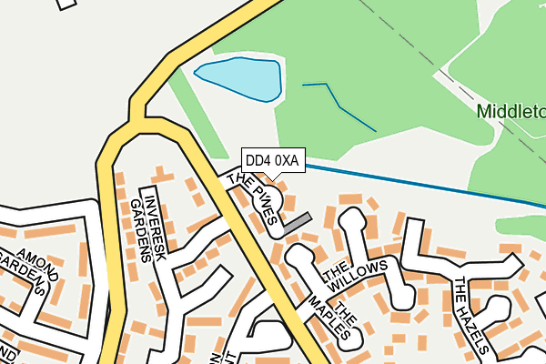 DD4 0XA map - OS OpenMap – Local (Ordnance Survey)