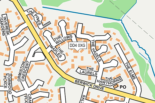 DD4 0XG map - OS OpenMap – Local (Ordnance Survey)