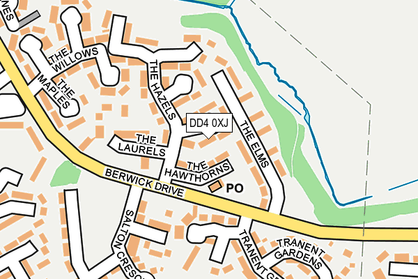 DD4 0XJ map - OS OpenMap – Local (Ordnance Survey)