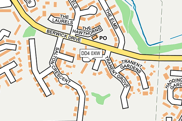 DD4 0XW map - OS OpenMap – Local (Ordnance Survey)