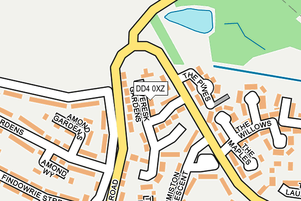 DD4 0XZ map - OS OpenMap – Local (Ordnance Survey)