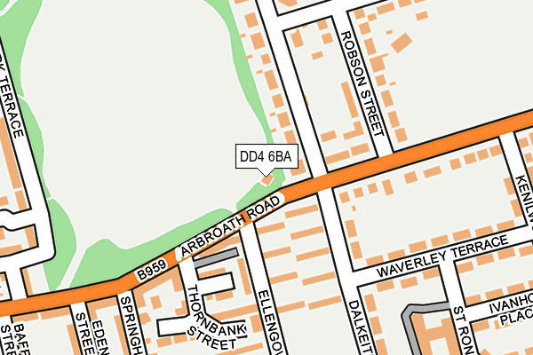 DD4 6BA map - OS OpenMap – Local (Ordnance Survey)