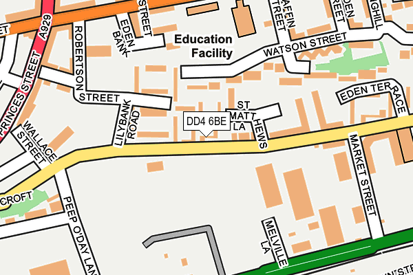 DD4 6BE map - OS OpenMap – Local (Ordnance Survey)