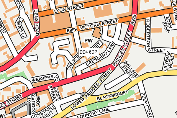 DD4 6DP map - OS OpenMap – Local (Ordnance Survey)