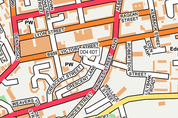 DD4 6DT map - OS OpenMap – Local (Ordnance Survey)