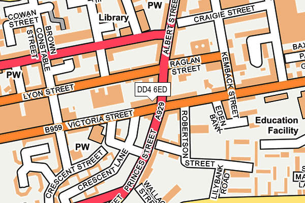 DD4 6ED map - OS OpenMap – Local (Ordnance Survey)