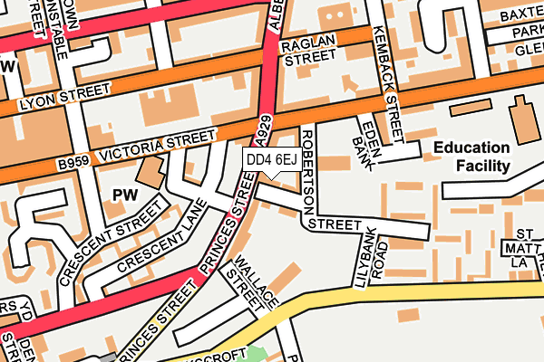 DD4 6EJ map - OS OpenMap – Local (Ordnance Survey)