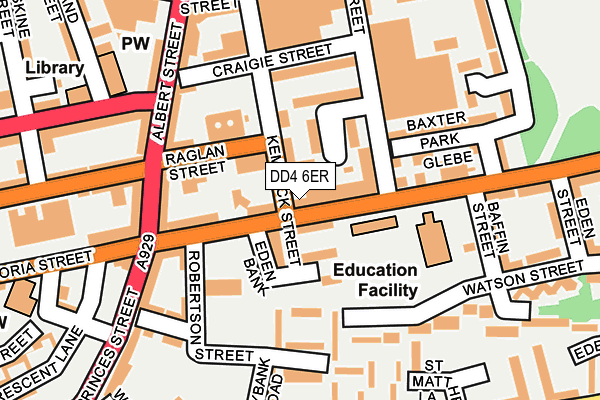 DD4 6ER map - OS OpenMap – Local (Ordnance Survey)