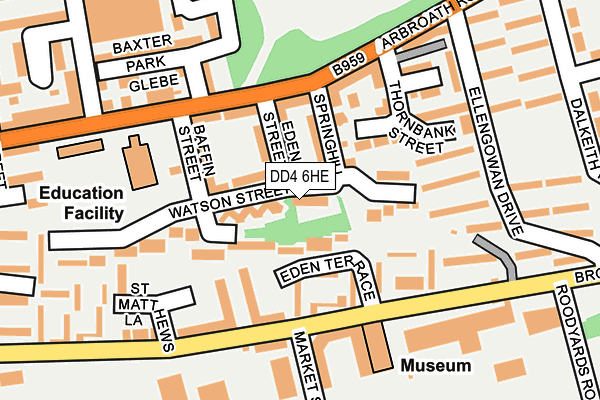 DD4 6HE map - OS OpenMap – Local (Ordnance Survey)