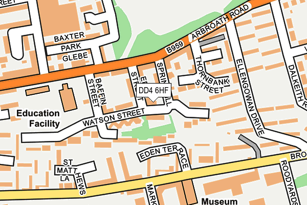 DD4 6HF map - OS OpenMap – Local (Ordnance Survey)