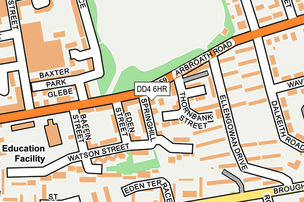 DD4 6HR map - OS OpenMap – Local (Ordnance Survey)