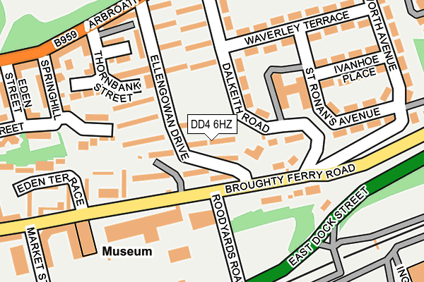 DD4 6HZ map - OS OpenMap – Local (Ordnance Survey)