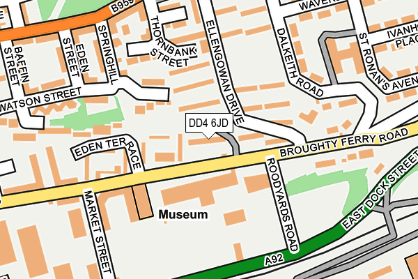 DD4 6JD map - OS OpenMap – Local (Ordnance Survey)