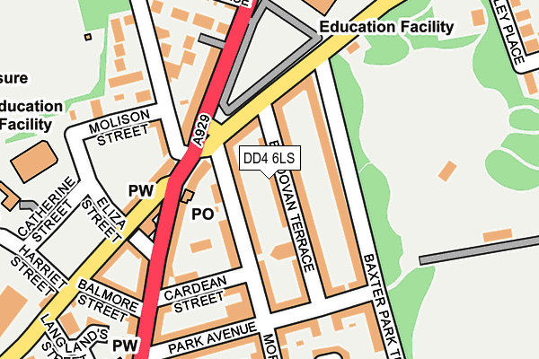 DD4 6LS map - OS OpenMap – Local (Ordnance Survey)