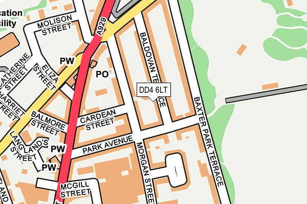 DD4 6LT map - OS OpenMap – Local (Ordnance Survey)