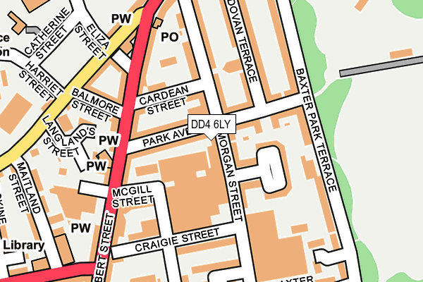 DD4 6LY map - OS OpenMap – Local (Ordnance Survey)