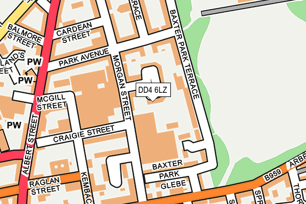 DD4 6LZ map - OS OpenMap – Local (Ordnance Survey)