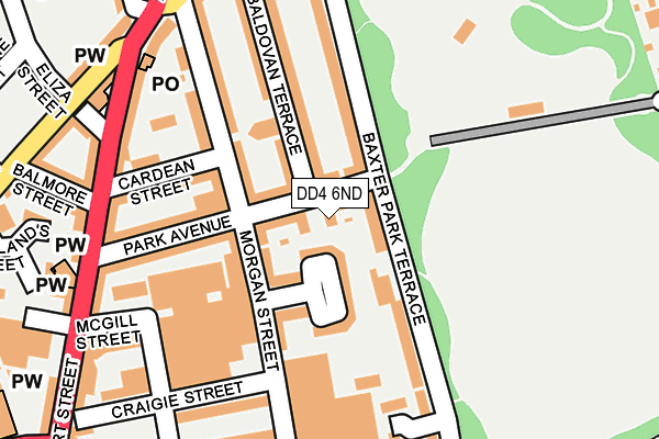 DD4 6ND map - OS OpenMap – Local (Ordnance Survey)
