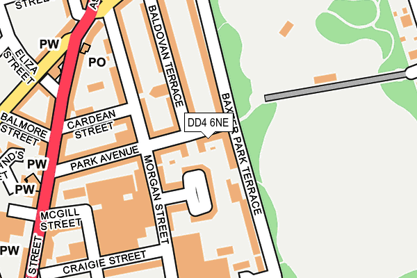DD4 6NE map - OS OpenMap – Local (Ordnance Survey)