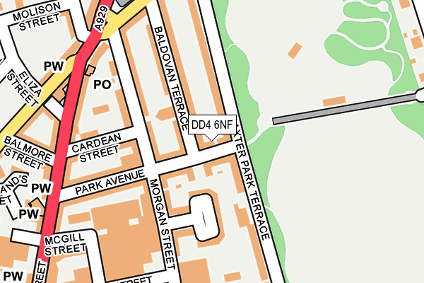 DD4 6NF map - OS OpenMap – Local (Ordnance Survey)