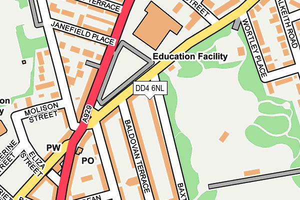 DD4 6NL map - OS OpenMap – Local (Ordnance Survey)