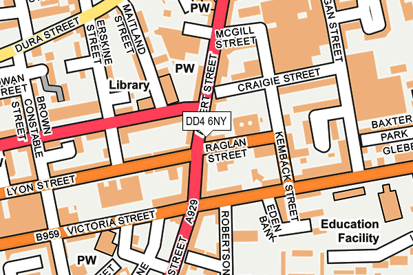DD4 6NY map - OS OpenMap – Local (Ordnance Survey)