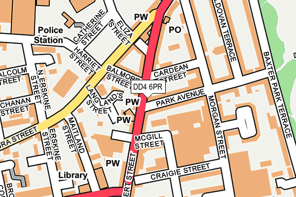 DD4 6PR map - OS OpenMap – Local (Ordnance Survey)