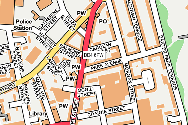 DD4 6PW map - OS OpenMap – Local (Ordnance Survey)