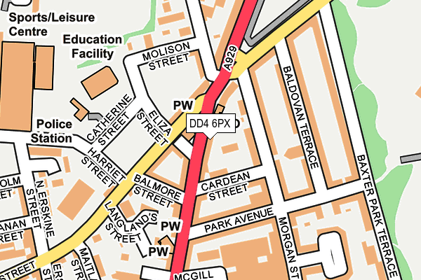 DD4 6PX map - OS OpenMap – Local (Ordnance Survey)