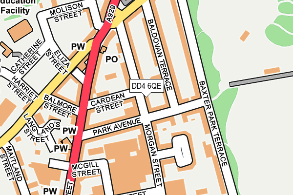 DD4 6QE map - OS OpenMap – Local (Ordnance Survey)