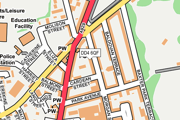 DD4 6QF map - OS OpenMap – Local (Ordnance Survey)