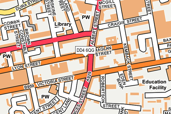 DD4 6QG map - OS OpenMap – Local (Ordnance Survey)