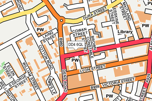 DD4 6QL map - OS OpenMap – Local (Ordnance Survey)