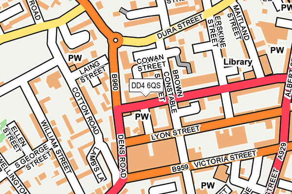 DD4 6QS map - OS OpenMap – Local (Ordnance Survey)