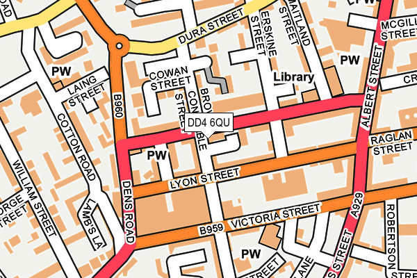 DD4 6QU map - OS OpenMap – Local (Ordnance Survey)