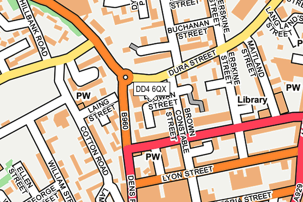 DD4 6QX map - OS OpenMap – Local (Ordnance Survey)