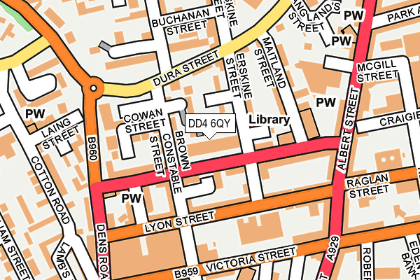 DD4 6QY map - OS OpenMap – Local (Ordnance Survey)