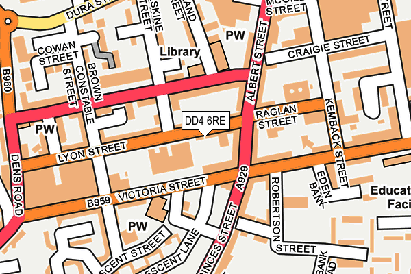 DD4 6RE map - OS OpenMap – Local (Ordnance Survey)