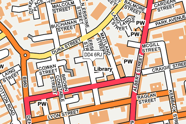 DD4 6RJ map - OS OpenMap – Local (Ordnance Survey)