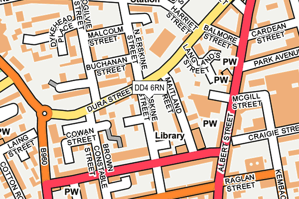 DD4 6RN map - OS OpenMap – Local (Ordnance Survey)