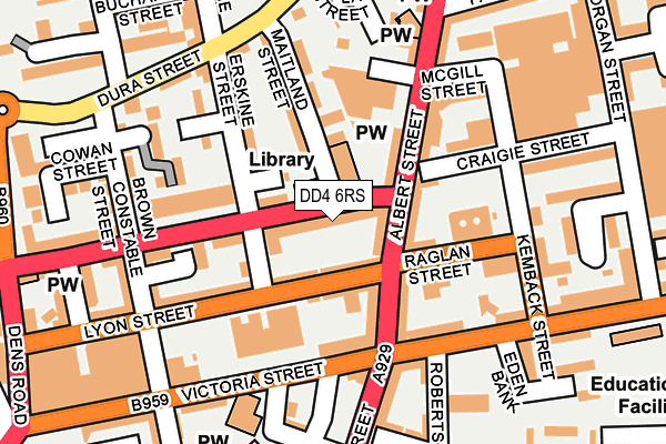 DD4 6RS map - OS OpenMap – Local (Ordnance Survey)