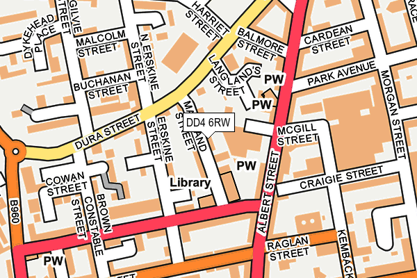 DD4 6RW map - OS OpenMap – Local (Ordnance Survey)